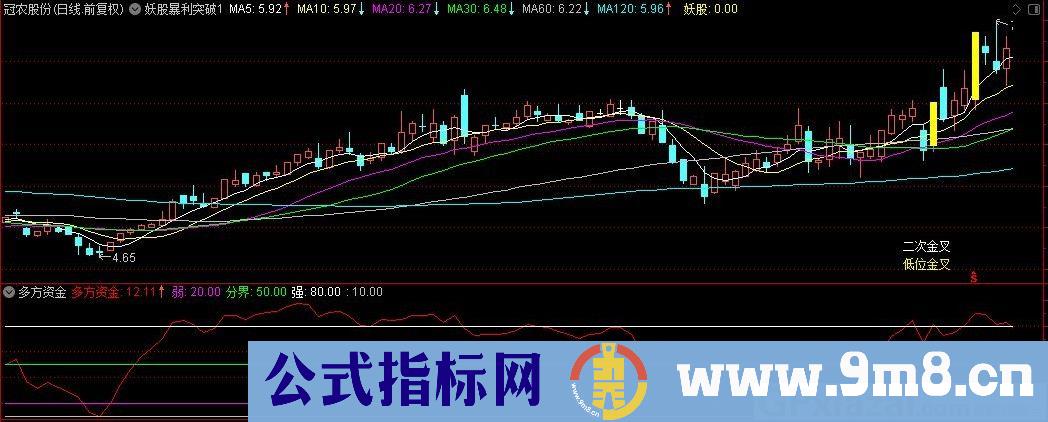 多方资金 通达信副图指标 源码 贴图