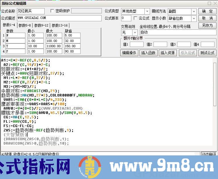 见红就买 通达信/大智慧通用副图指标 九毛八公式指标网