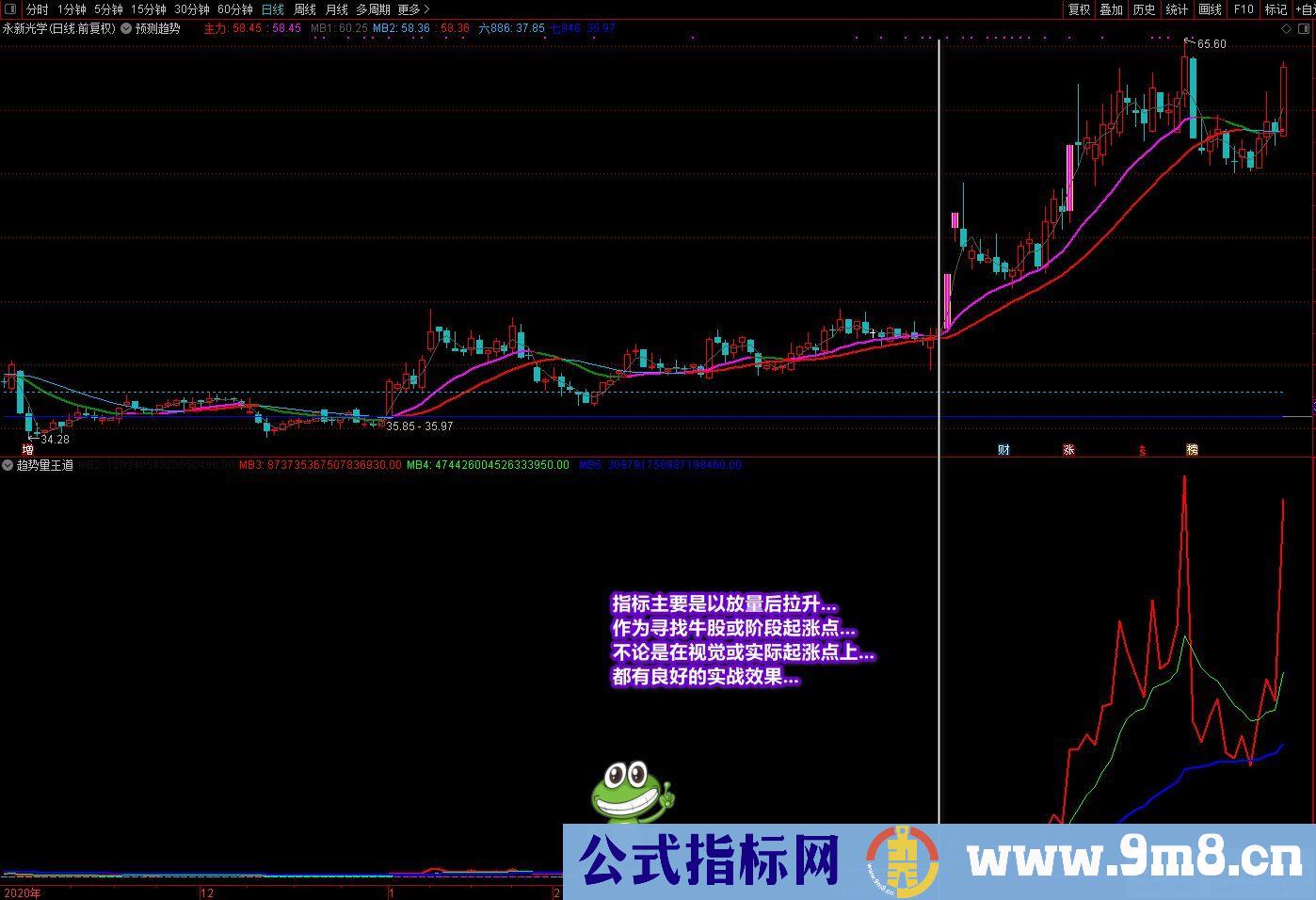 《量价王道》副图/选股预警 （找底 拉升 出牛易操作的副图指标）