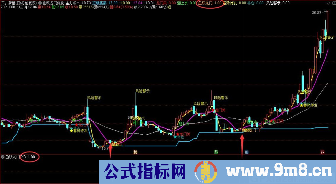 通达信鱼跃龙门优化版主图/副图指标 源码 贴图 无未来