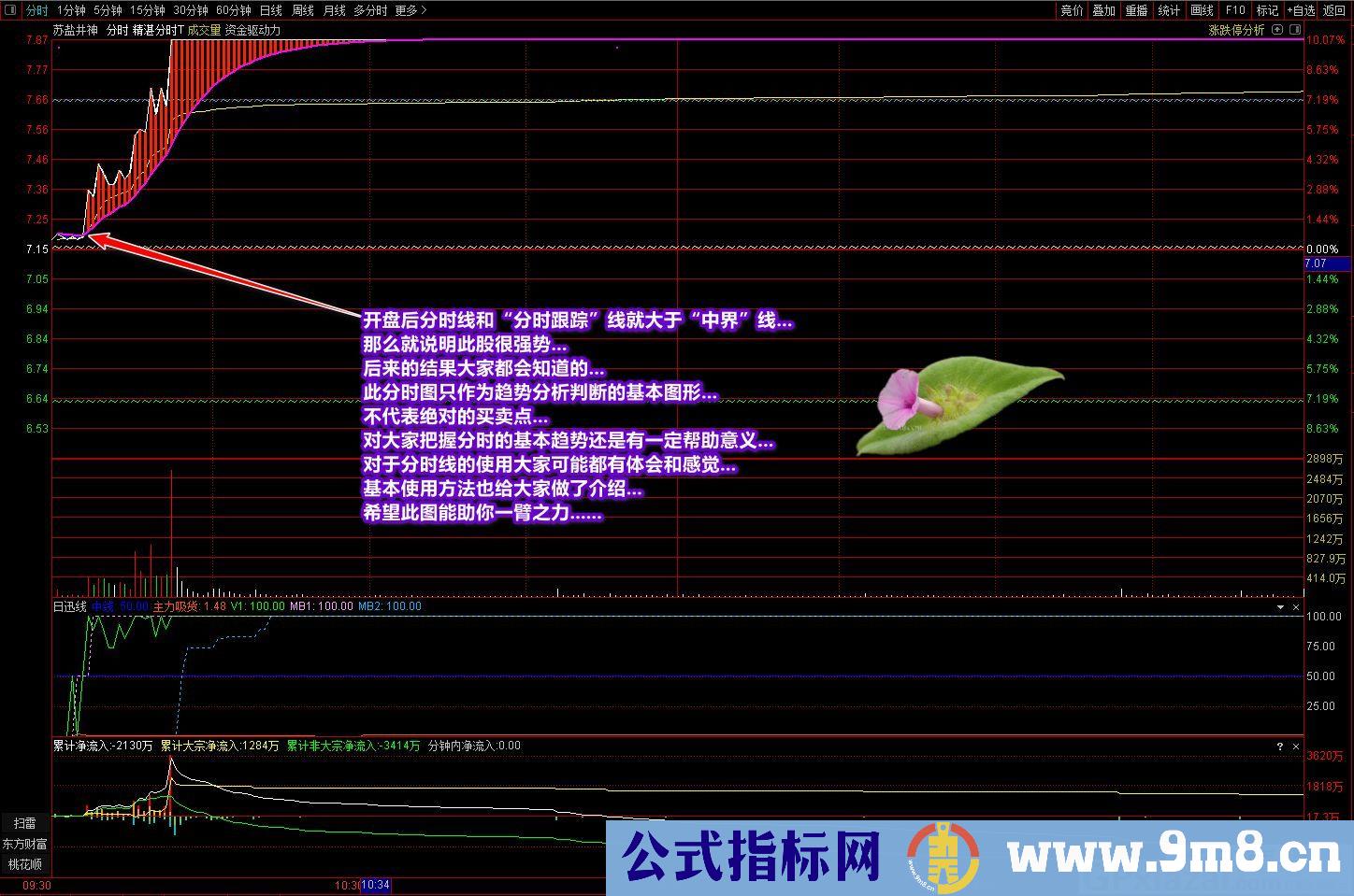 廷进 精湛分时T 把握和看到趋势运行轨迹 通达信主图指标 源码 贴图 无未来