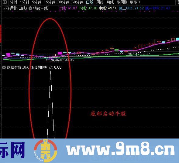 指标成功率在93%以上 涨停封喉见底 通达信副图/选股指标 源码 贴图 无未来