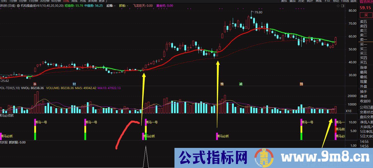 黑马必抓 四月起底五月收割 通达信副图/选股指标 源码 贴图 无未来