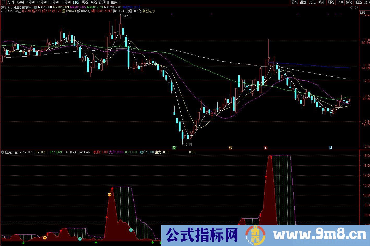 资金L2 通达信副图指标 源码 贴图