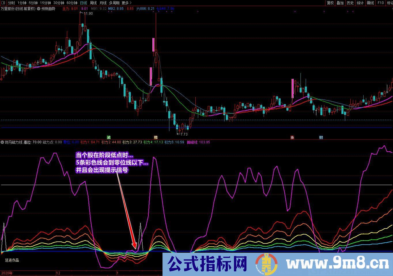 廷进 斑马磁力线 通达信副图指标 源码 贴图