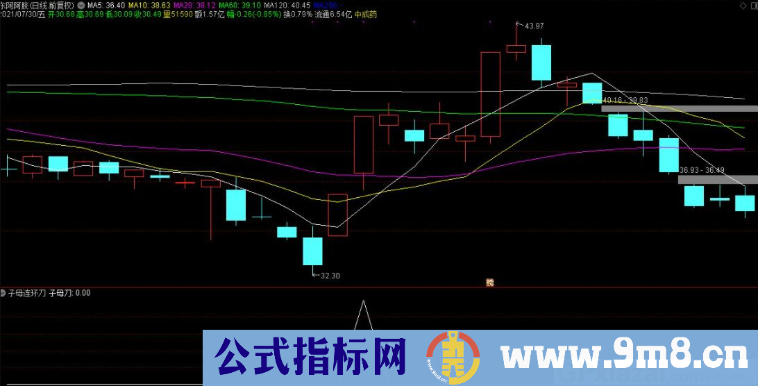 涨停九刀之子母连环刀 通达信副图/选股指标 九毛八公式指标网