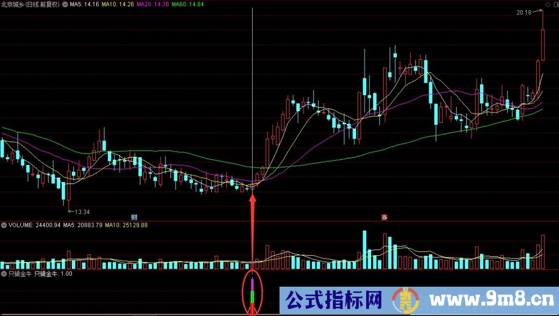 通达信只骑金牛升级版 低位启动抄底 源码 贴图