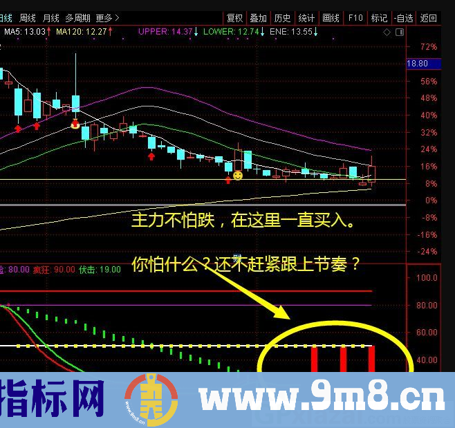 通达信主力控盘超级指标 K线副图指标 源码 贴图