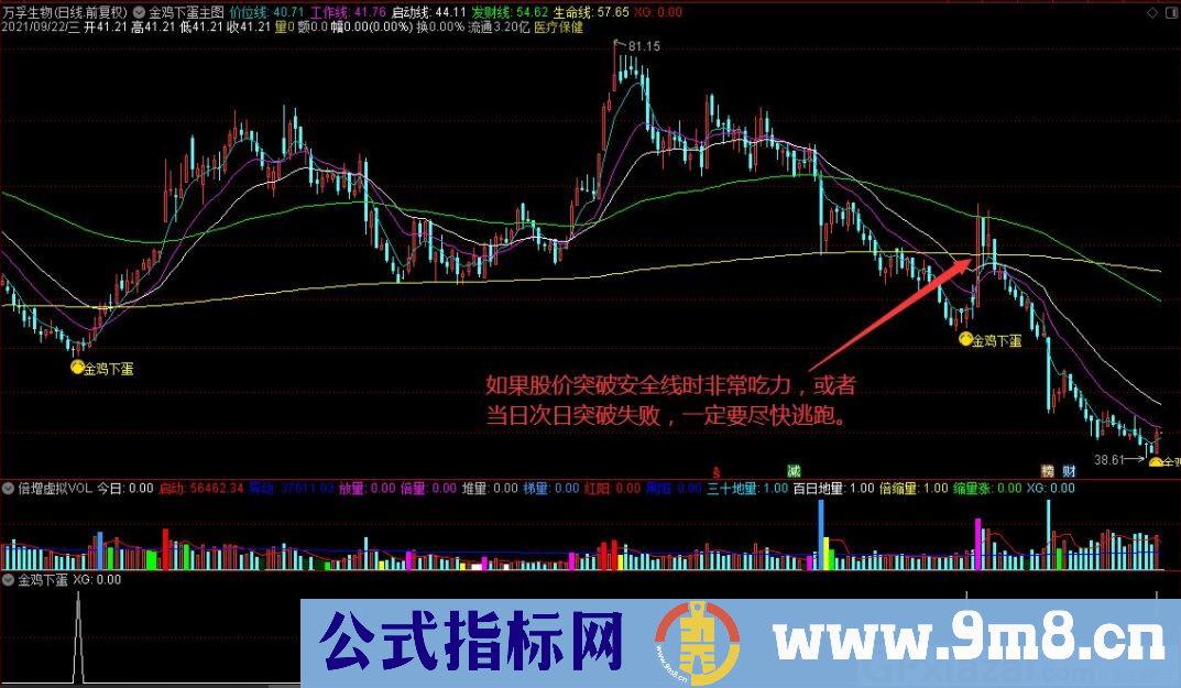 通达信金鸡下蛋主图/副图/选股指标 底部区域V型反转神探 源码 贴图