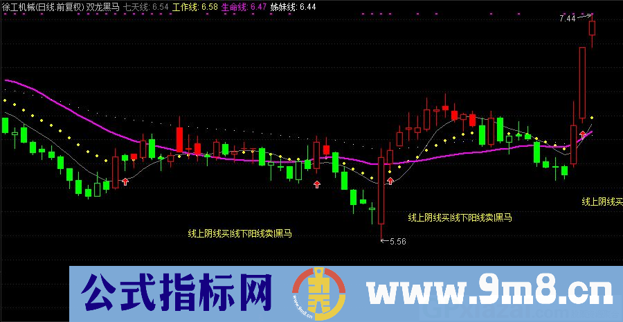 通达信双龙黑马主图指标 九毛八公式指标网