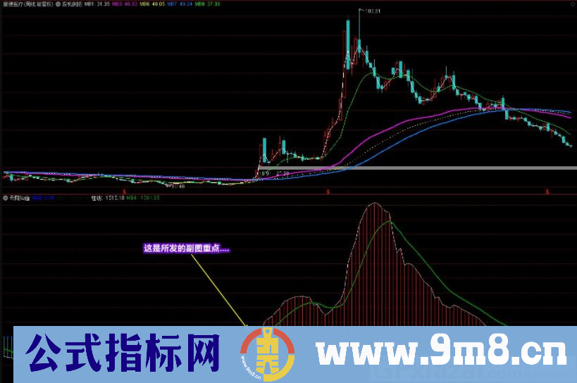 通达信廷进《云鹤知趋》副图指标 源码 贴图 无未来