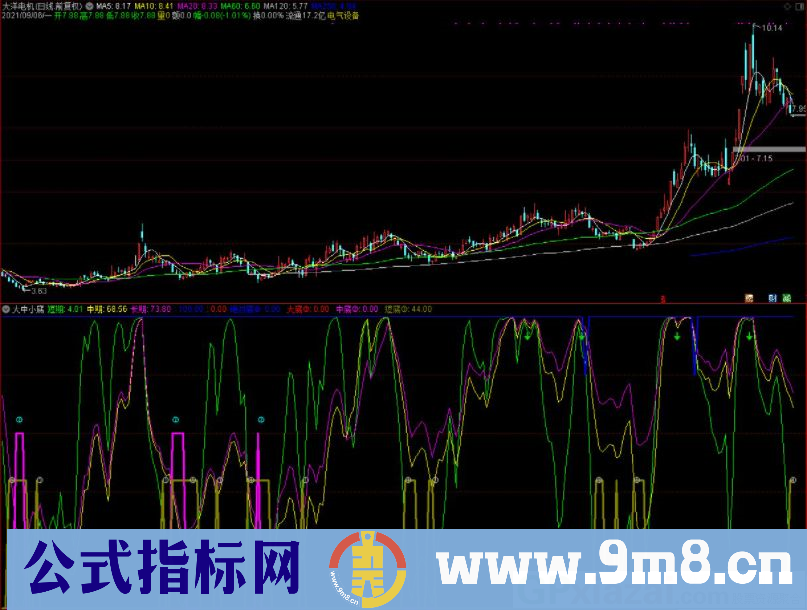 通达信大中小底副图指标 源码 贴图