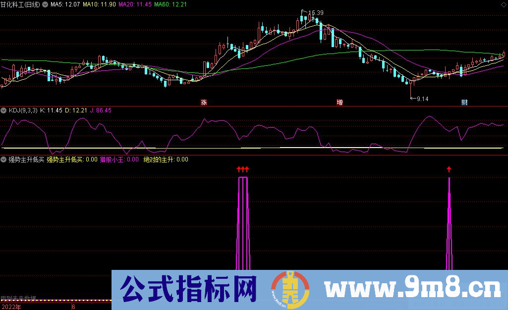 通达信强势主升低买副图/选股指标 源码 贴图