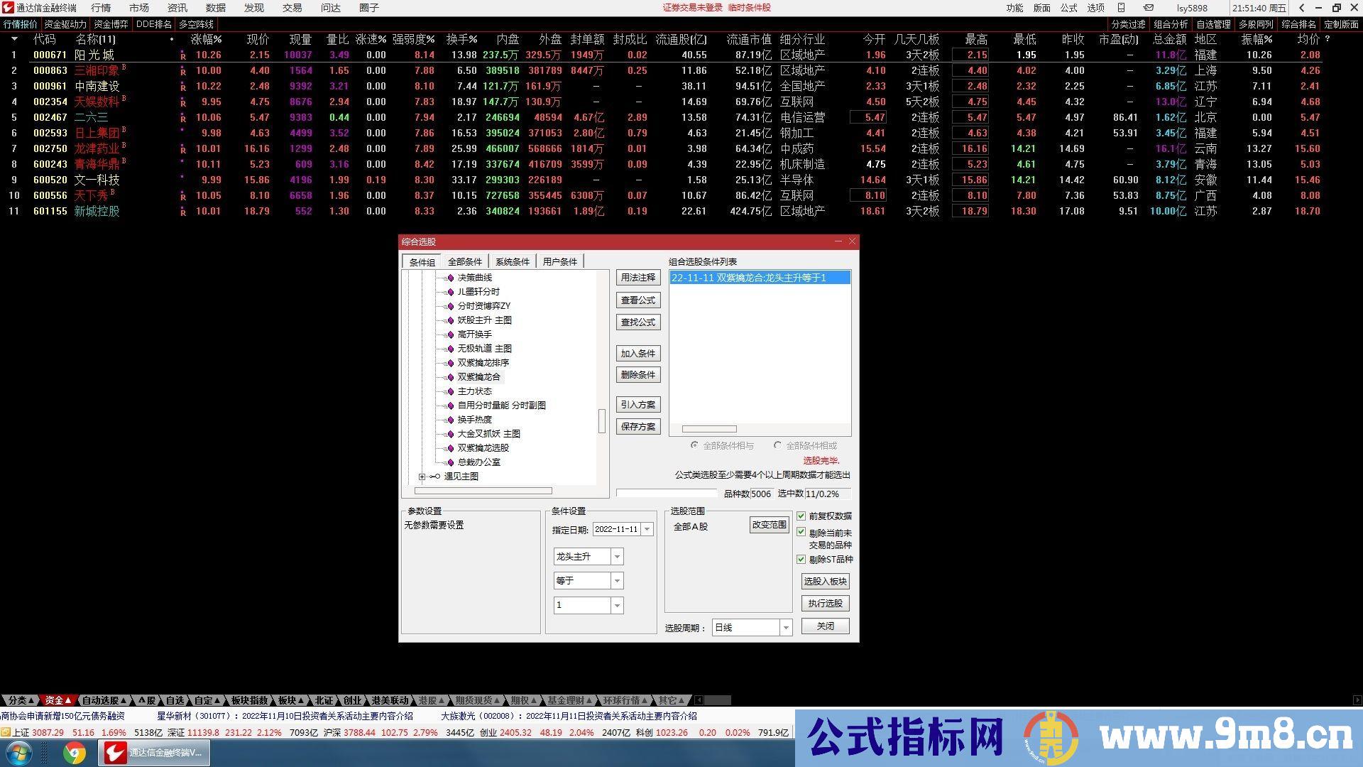 通达信双紫擒龙三合一升级 帮你抓住牛股拿住牛股 主副图/选股排序 指标九毛八公式指标网