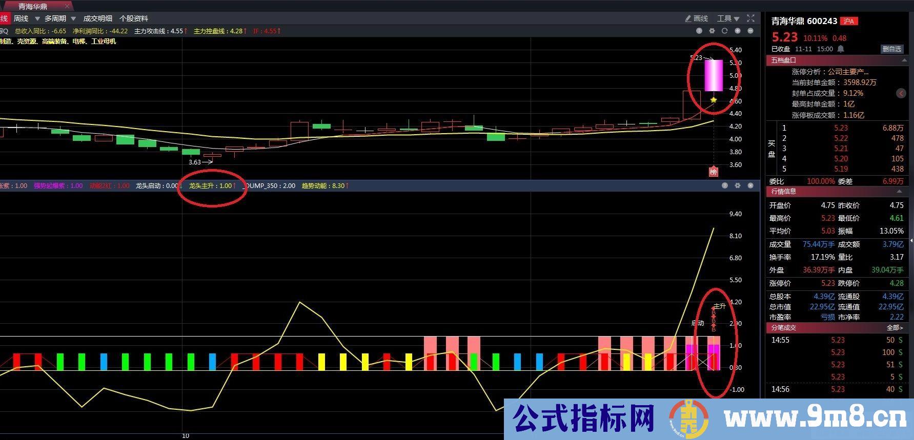 通达信双紫擒龙三合一升级 帮你抓住牛股拿住牛股 主副图/选股排序 指标源码 贴图