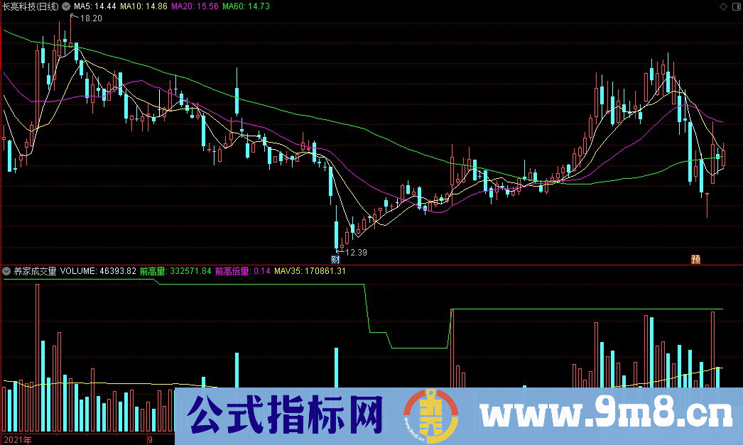 通达信养家成交量副图指标 源码 贴图