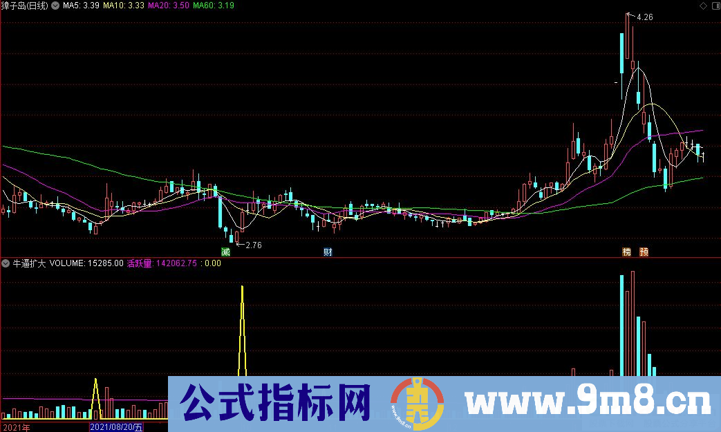 通达信牛逼扩大副图指标 源码 贴图