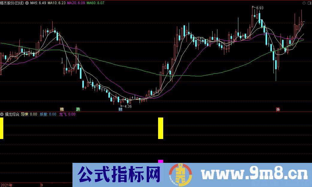 通达信擒龙综合副图指标 源码 贴图