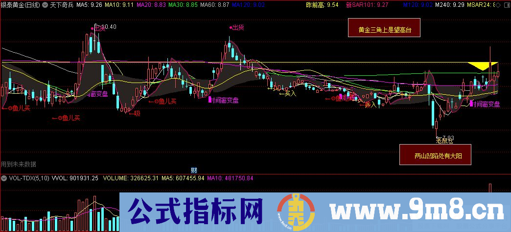 通达信天下奇兵主图指标 九毛八公式指标网