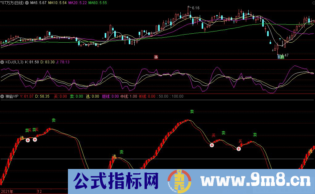 通达信神偷VIP副图指标 长中短线指标 源码 贴图