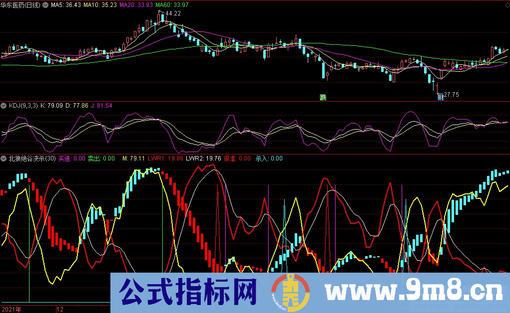 通达信北狼绝谷决杀副图指标 北狼系列指标 源码 贴图