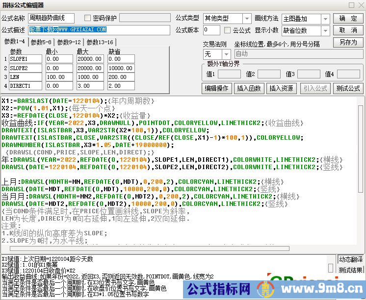 通达信周期趋势曲线主图指标 九毛八公式指标网