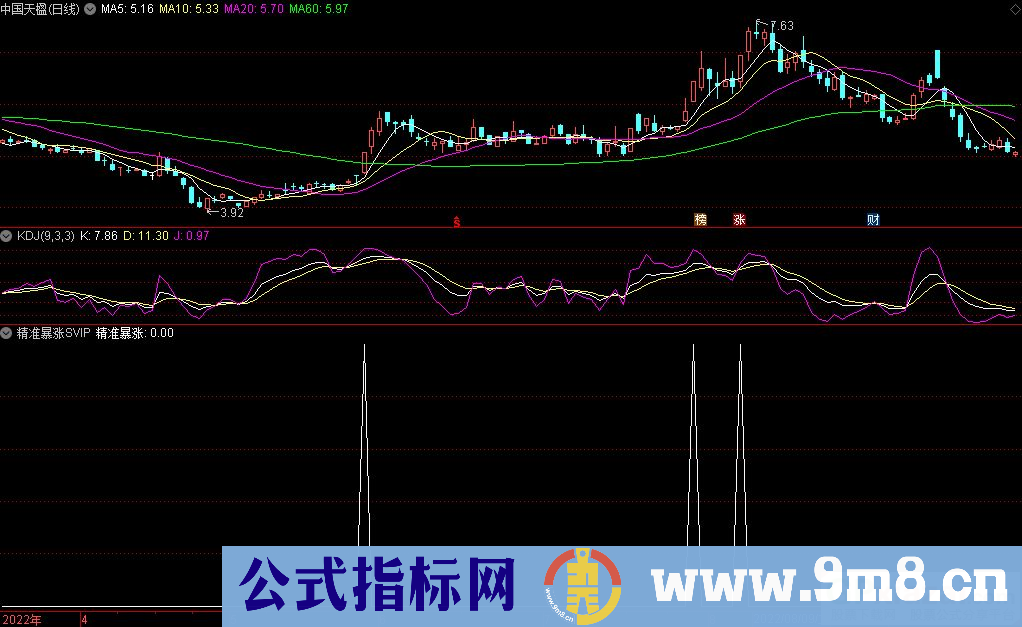 通达信精准暴涨SVIP副图+选股指标 德圣同超级核武器 源码 贴图