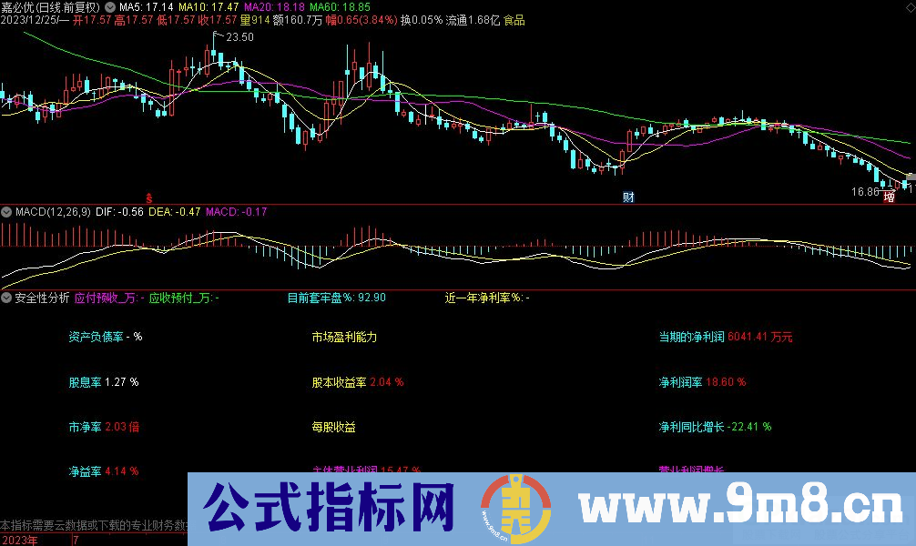 通达信安全性分析副图指标 源码 贴图