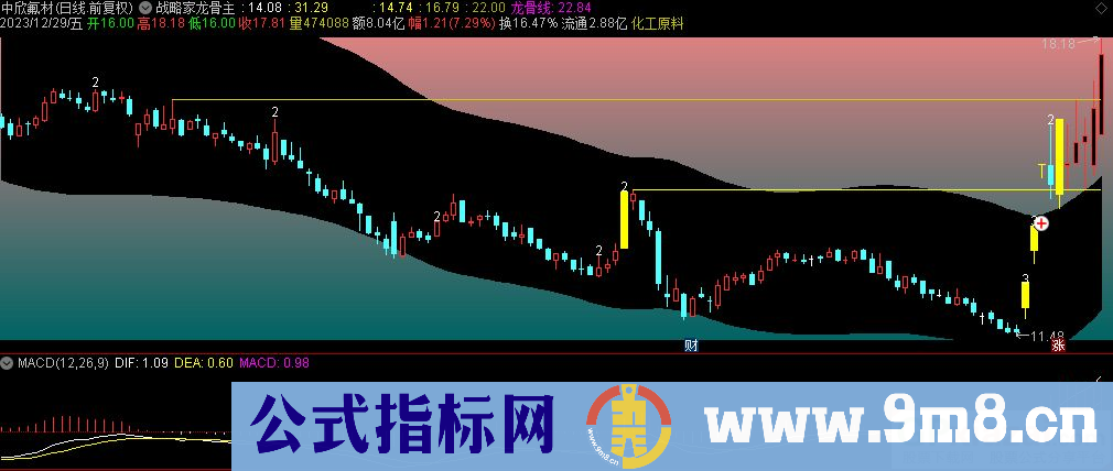 通达信战略家龙骨线主图指标 源码 贴图