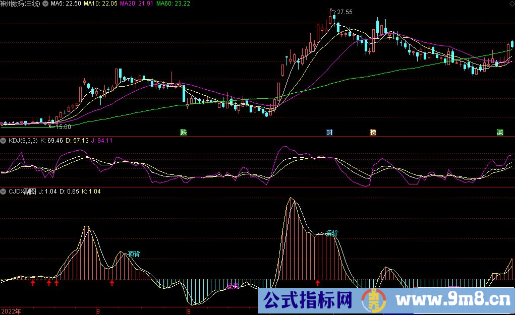通达信CJDX副图指标 源码 贴图