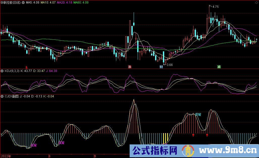 通达信CJDX副图指标 源码 贴图