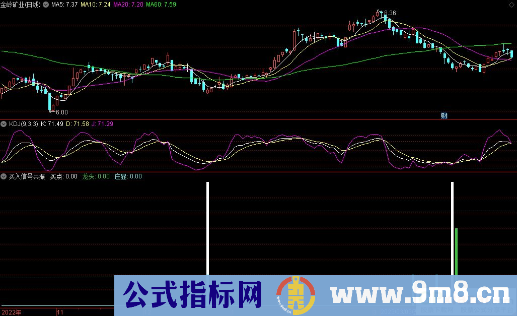 通达信买入信号共振副图指标 源码 贴图