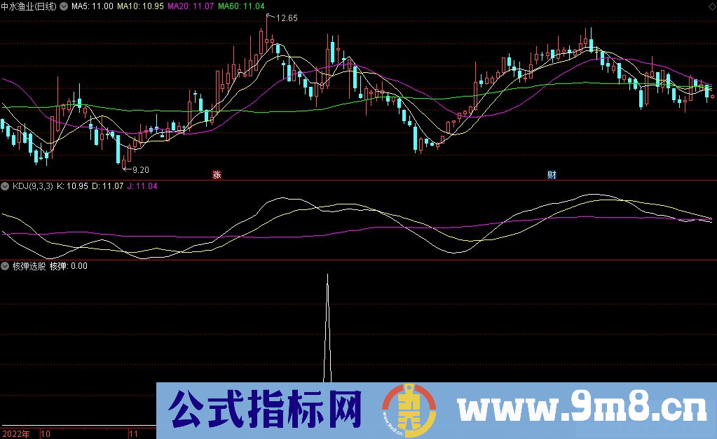 通达信核弹选股指标 源码 贴图