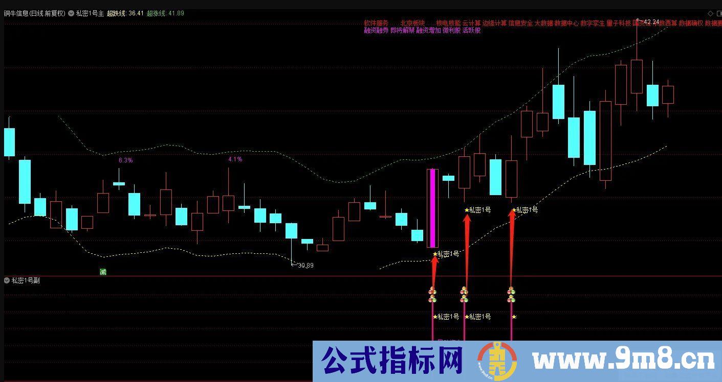 通达信秘密1号主副图/选股 抓牛股妖股 源码 贴图