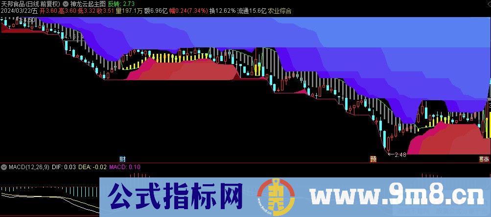 通达信神龙云起主图指标 九毛八公式指标网