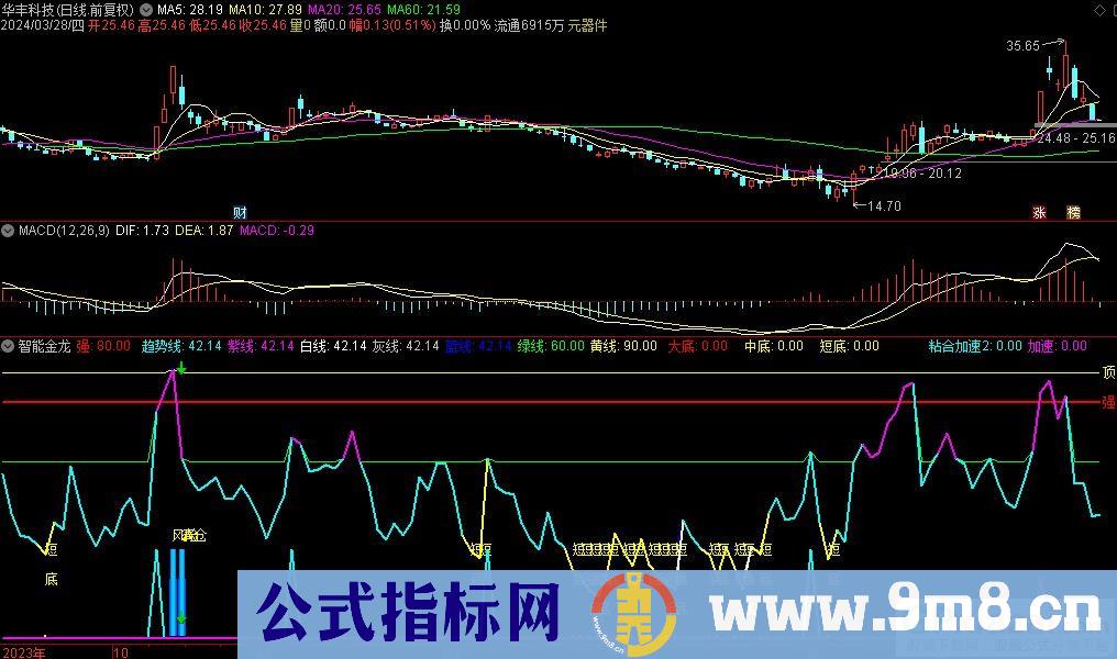 通达信智能金龙副图指标 源码 贴图