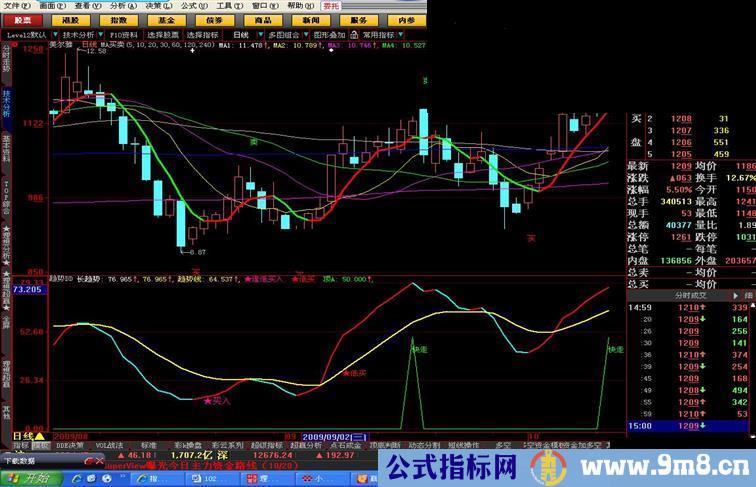 大智慧新一代附图指标-----趋势顶低