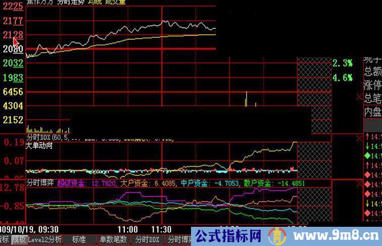 抄盘手主力版分时博弈源码（大智慧L2可用）