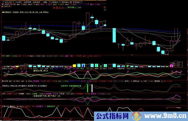 大智慧主量心向超级指标正式版指标,副图,无未来