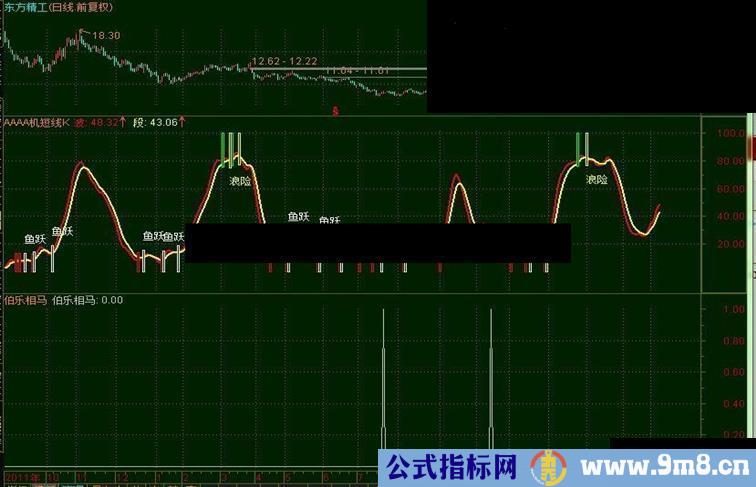 大智慧股底鱼跃副图公式