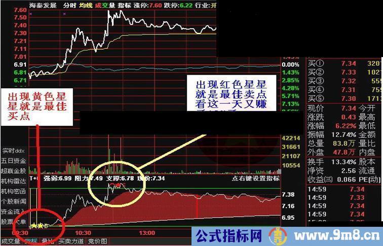 大智慧T+0分时交易指标指标分时副图