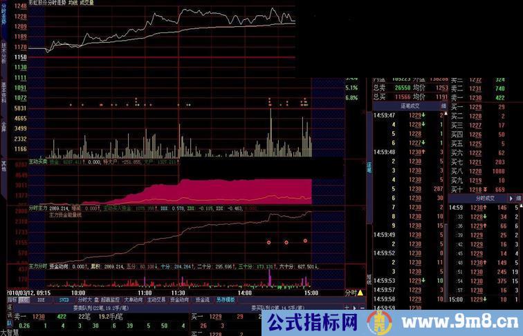 大智慧分时主动买卖源码副图