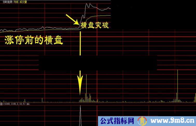 某宝买来的分时横盘无量突破预警指标