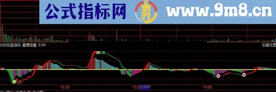 通达信T+0分时控盘之王分时副图指标