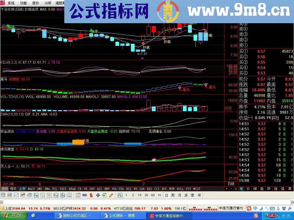 通达信抄底逃顶主图公式