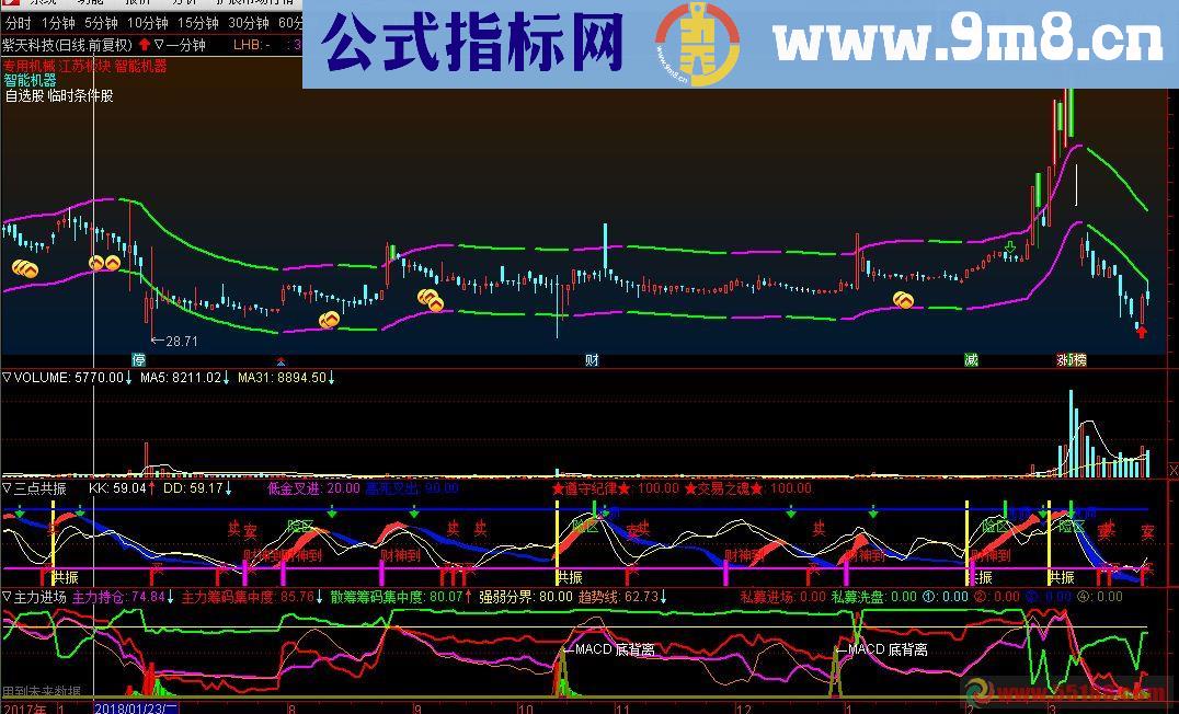 通达信主力进场（公式副图贴图）据说私募也用