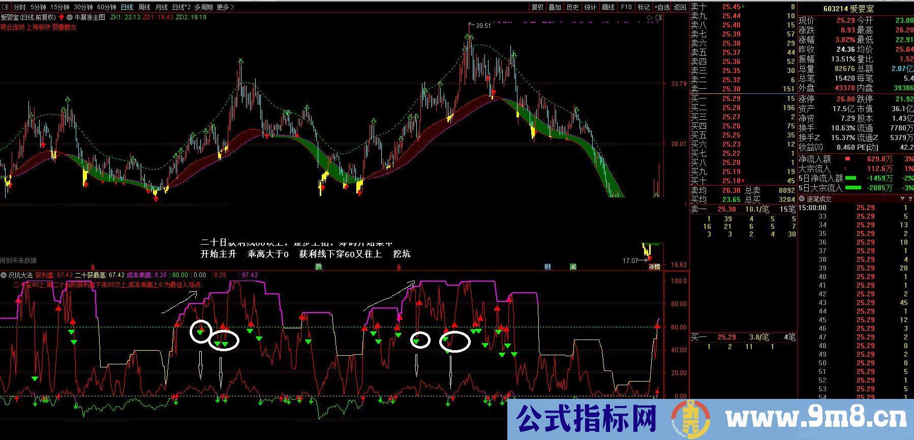 通达信识坑大法副图指标公式无加密