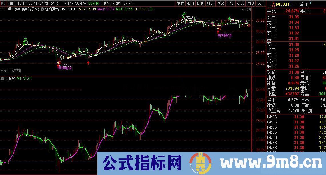 通达信生命线副图指标加密 不限时