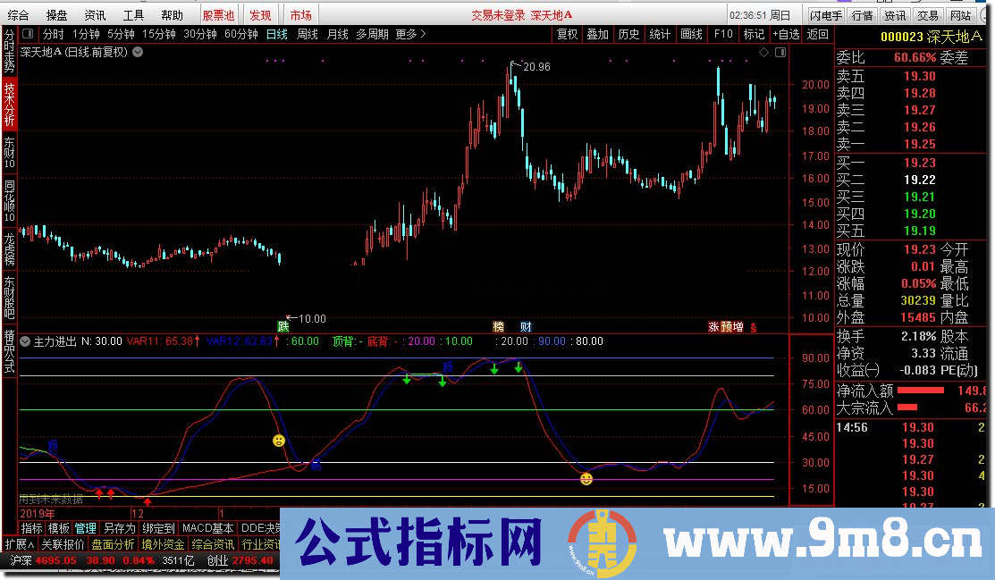 通达信主力进出,实战多年适用个股大盘期货源码副图