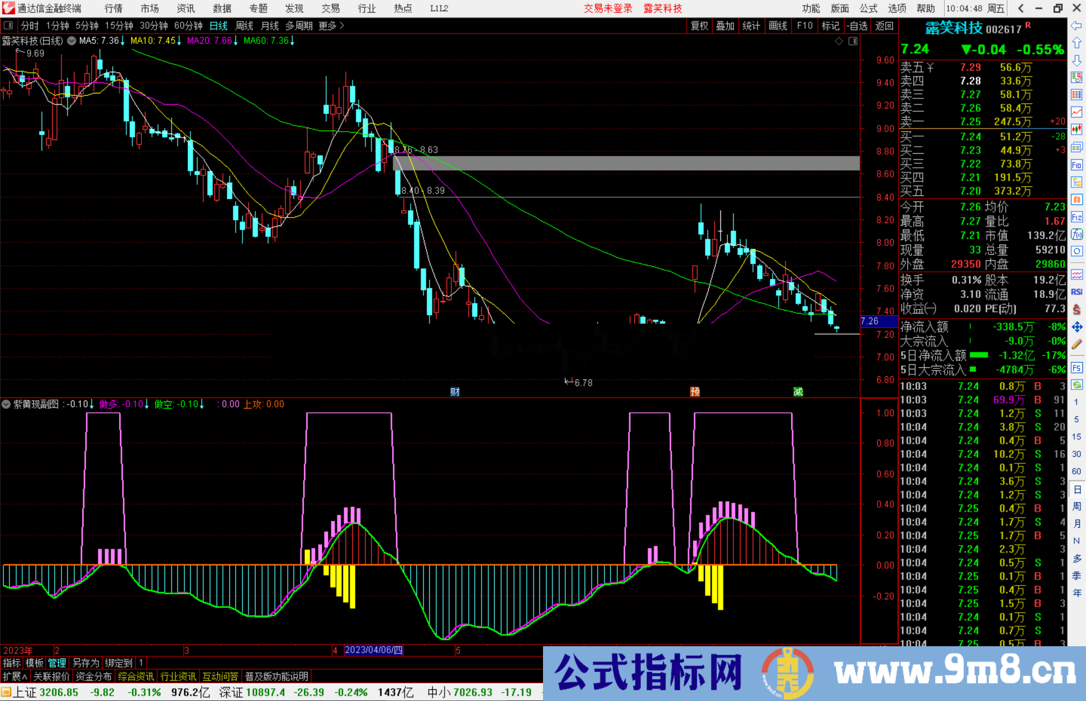 通达信紫黄现指标公式源码